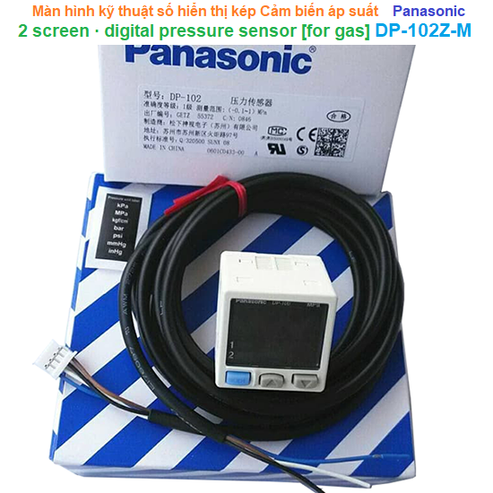 Màn hình kỹ thuật số hiển thị kép Cảm biến áp suất - Panasonic - 2 screen digital pressure sensor [for gas] DP-100 DP-102Z-M
